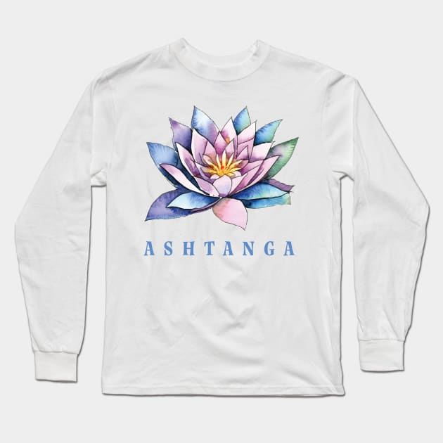 Ashtanga Lotus Flower Long Sleeve T-Shirt by TomiTee